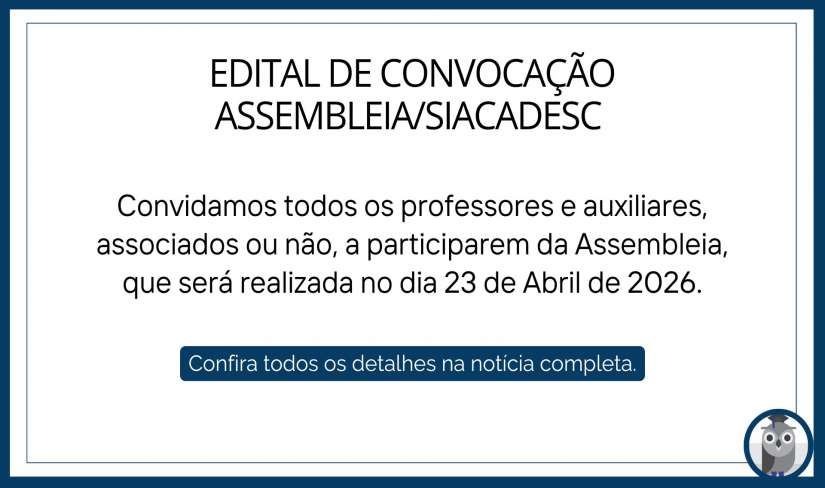 EDITAL DE CONVOCAÇÃO SIACADESC / SESI