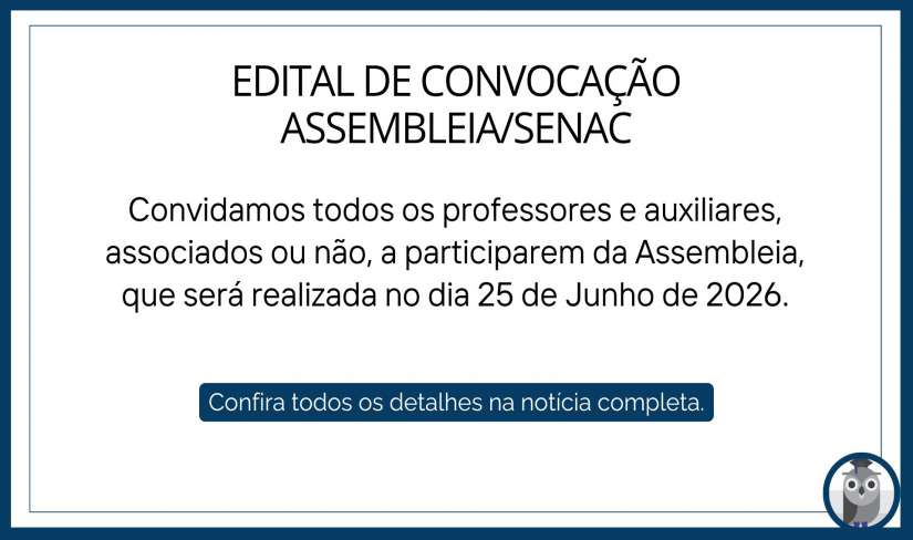 Edital de Convocação de Assembleia/SENAC 2026