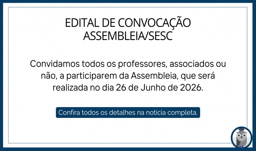 Edital de Convocação de Assembleia/SESC 2026